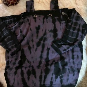 SOLD.  Open shoulder sweater